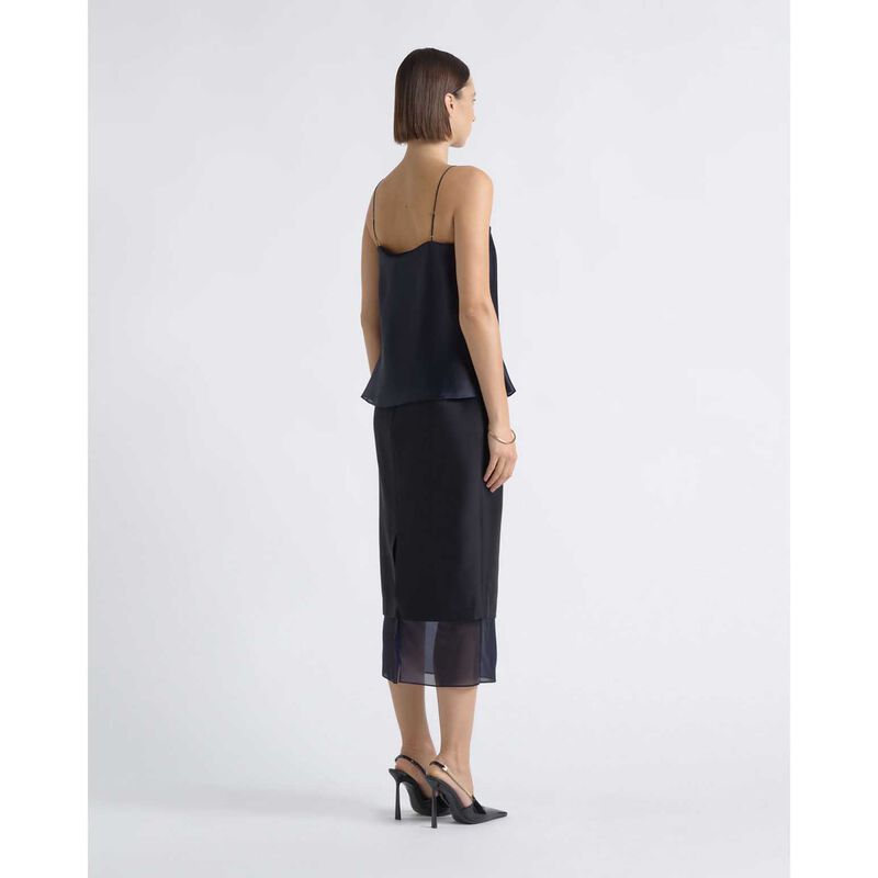 Cue Silk Organza Contrast Midi Skirt image number 5